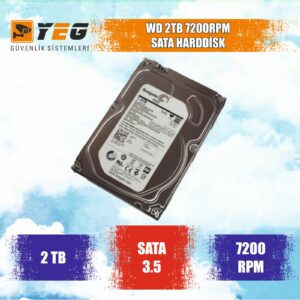 YEG GÜVENLİK 2TB 7200RPM SATA Harddisk
