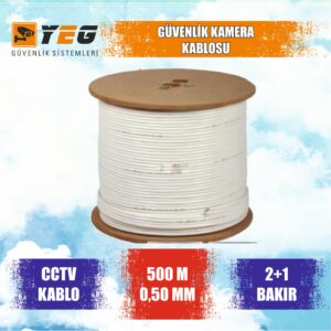 YEG GÜVENLİK 500 MT MAKARA 2+1 0,50 CCTV KABLO BAKIR